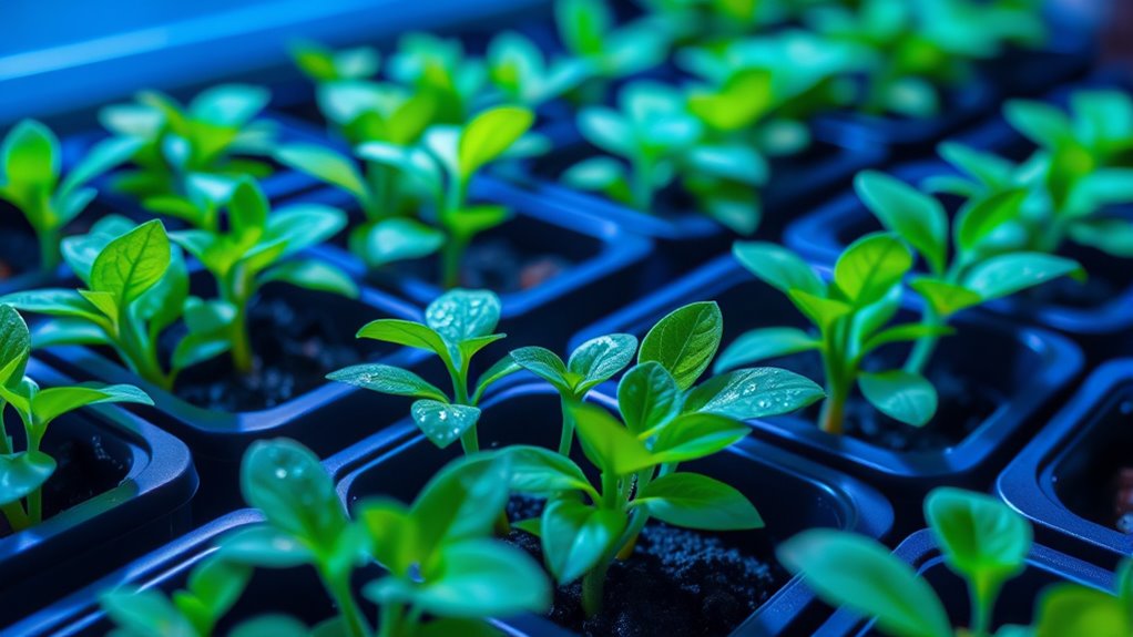 blue spectrum enhances plant growth