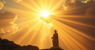 divine light and mythological beams