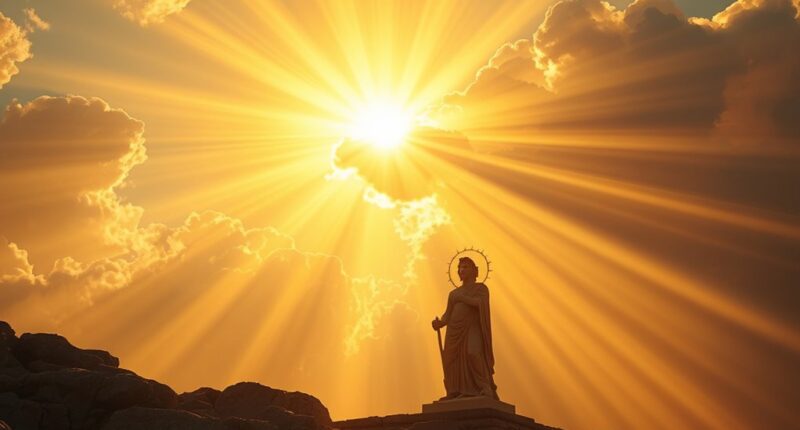 divine light and mythological beams