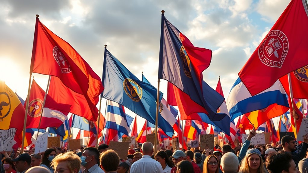 flags symbolize collective unity