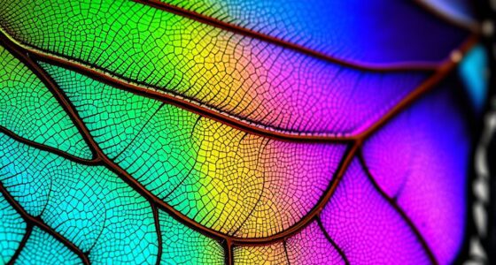 iridescent structural coloration in nature