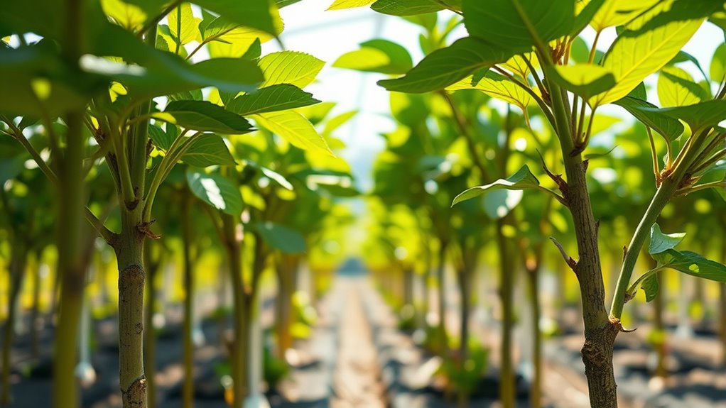 optimize light spectrum for grafting