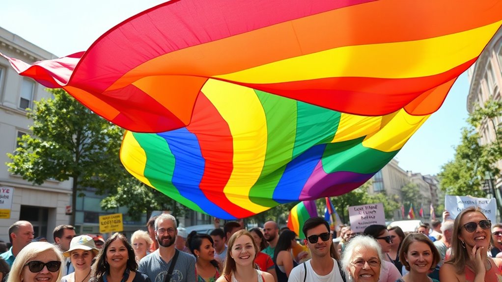 rainbow colors symbolize lgbtq diversity