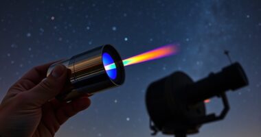 spectroscope analyzes starlight