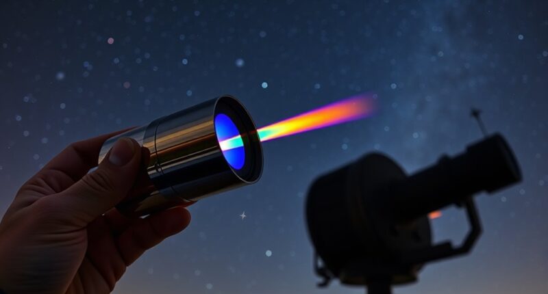 spectroscope analyzes starlight