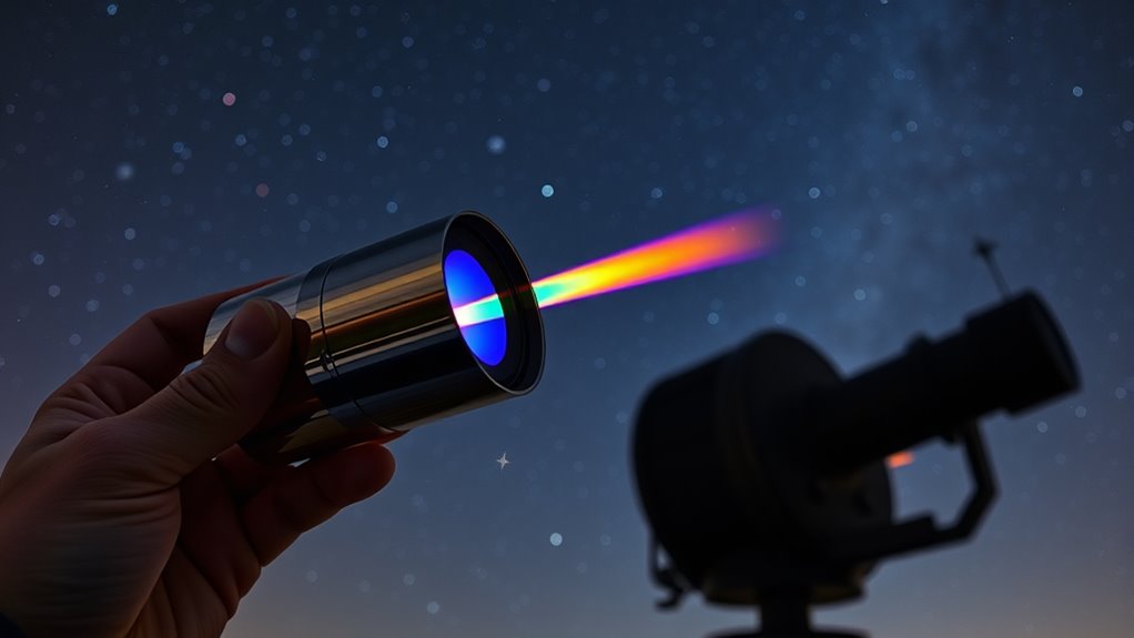 spectroscope analyzes starlight
