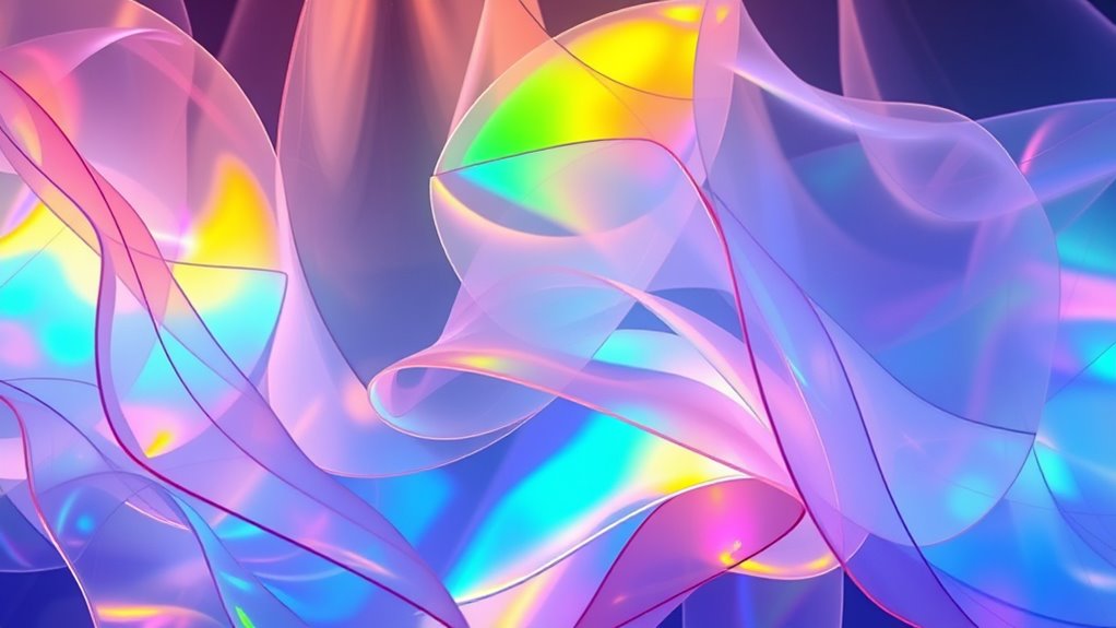 transparent plastic spectral art