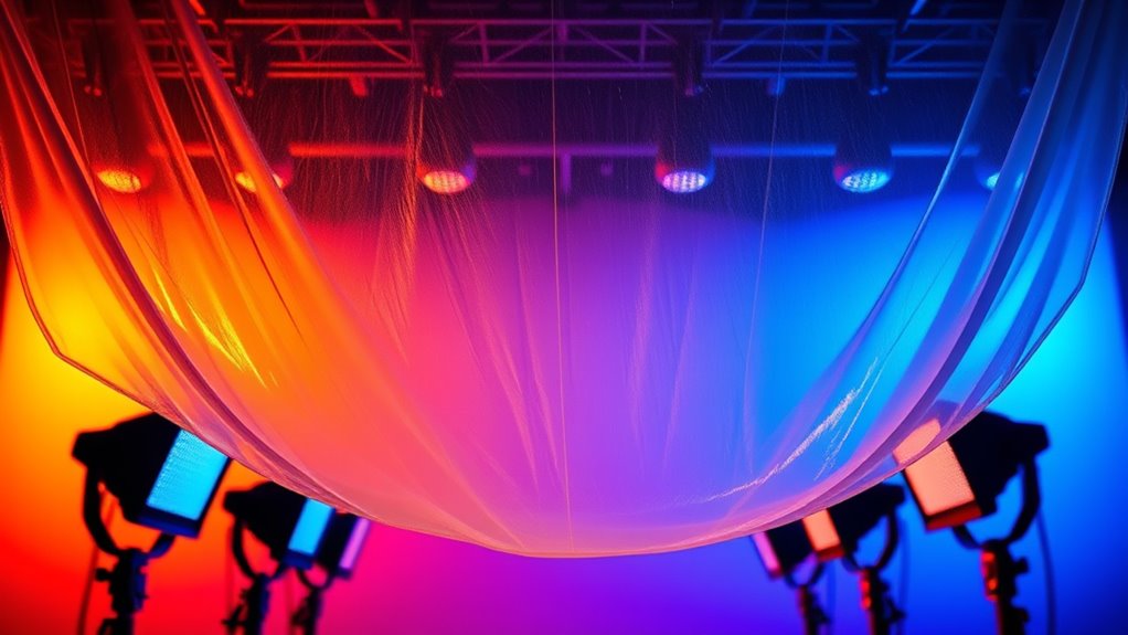 using colored gel filters