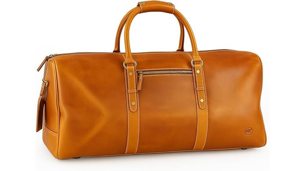 high quality leather duffle bag