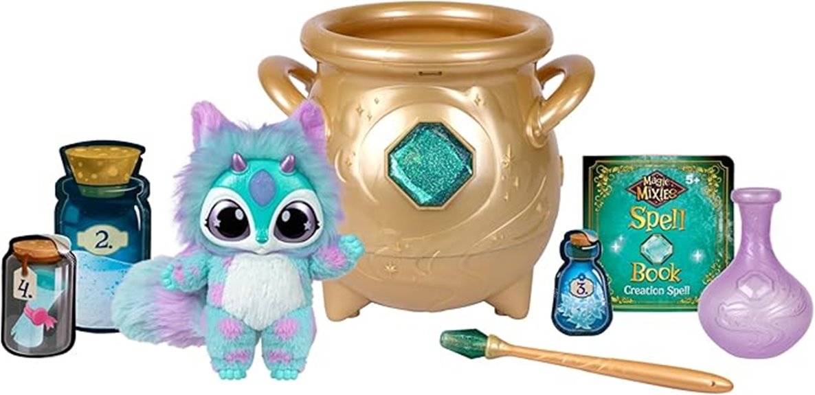 magical cauldron with toy