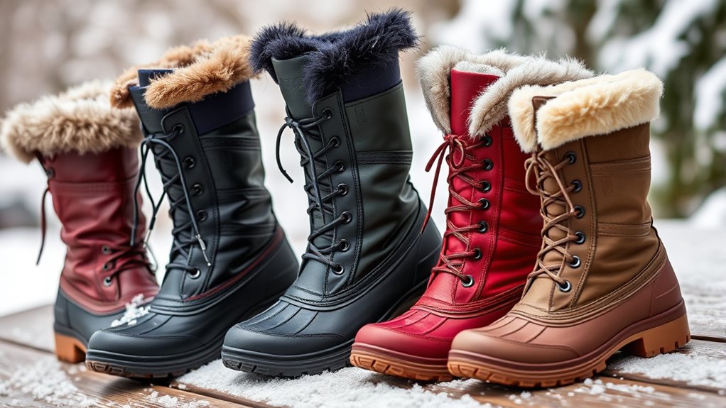 stylish waterproof snow boots