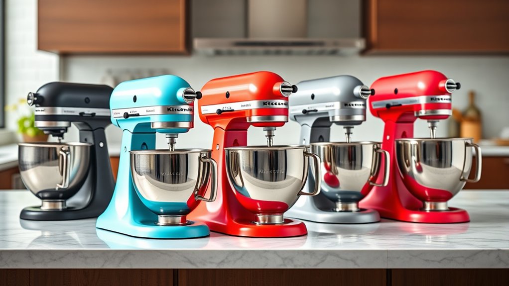 top kitchenaid mixer colors