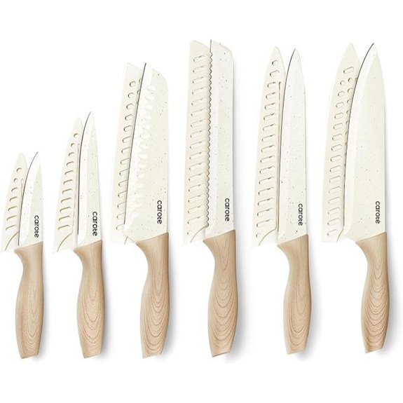 CAROTE 12-Piece Nonstick Ceramic Knife Set