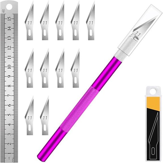 DIYSELF Craft Knife Kit with Ruler and Blades