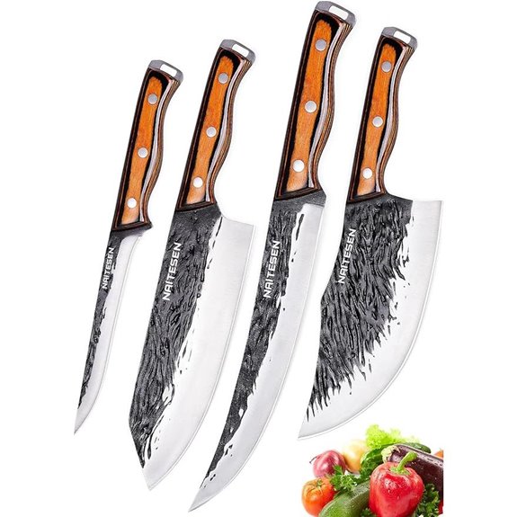4PCS Heavy Duty Kitchen and Butcher Knives Set