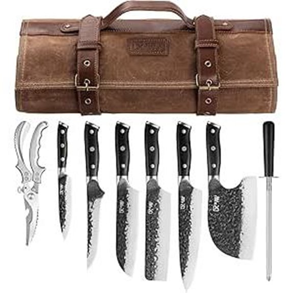 Chef Knife Set with Accessories for Kitchen and Camping