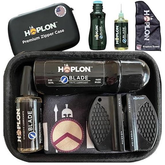 HOPLON Blade Knife Care Kit with Sharpener and Oil