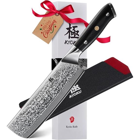 KYOKU Nakiri Knife 7 Shogun VG10 Damascus