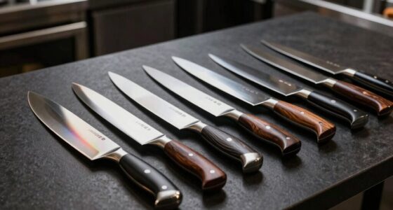 luxury culinary knife selection