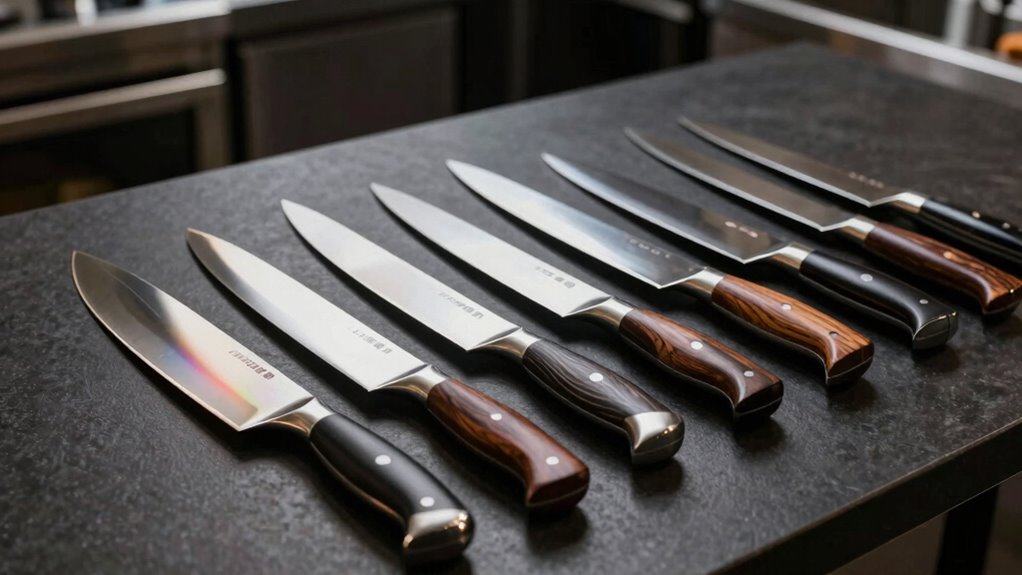 luxury culinary knife selection