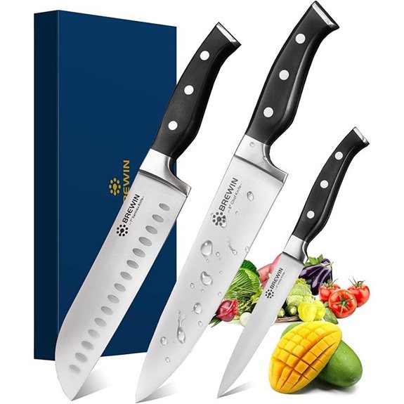 Brewin 3PC Professional Chef Knife Set with Gift Box