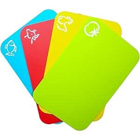 Flexible Food Icon Cutting Board Mats (Set of 4)