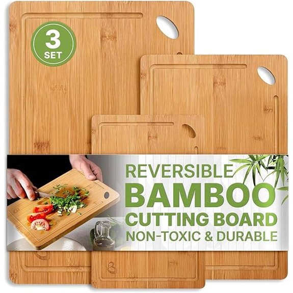 Bamboo Cutting Boards Set of 3