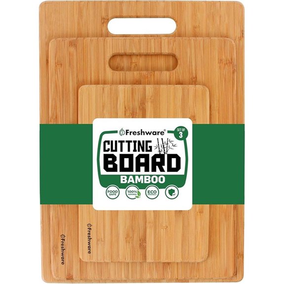 Bamboo Kitchen Cutting Boards (Set of 3)