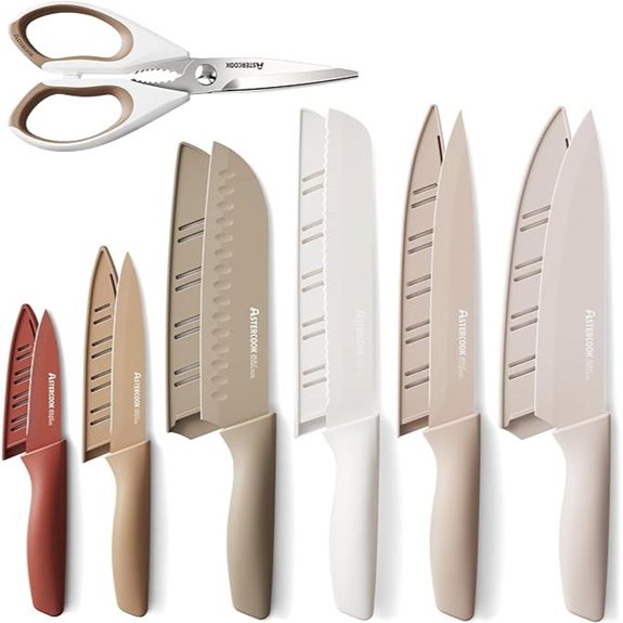 Astercook 13-Piece Stainless Steel Kitchen Knife Set