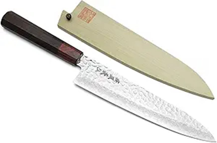 Yoshihiro VG10 Hammered Damascus Gyuto Knife (8.25)