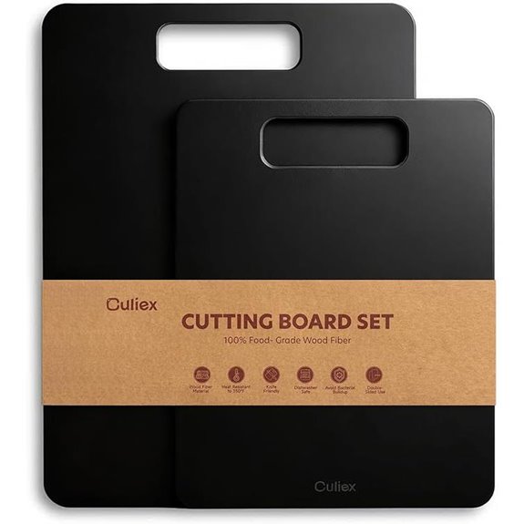 Wood Fiber Cutting Board 2-Pack Non-Toxic Dishwasher Safe