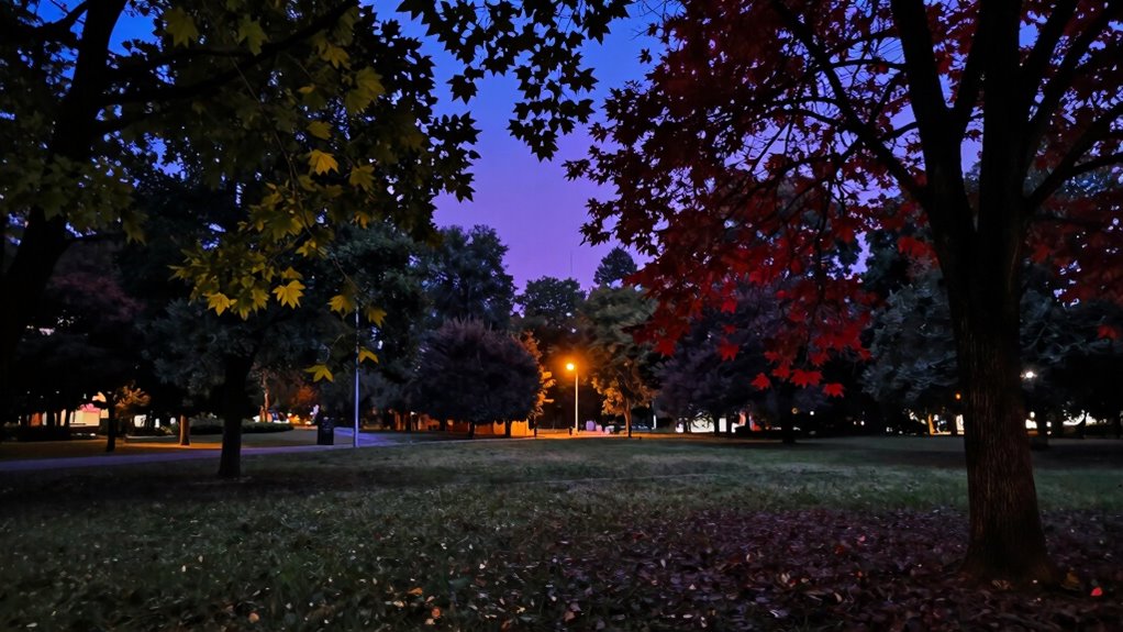 color shifts in low light