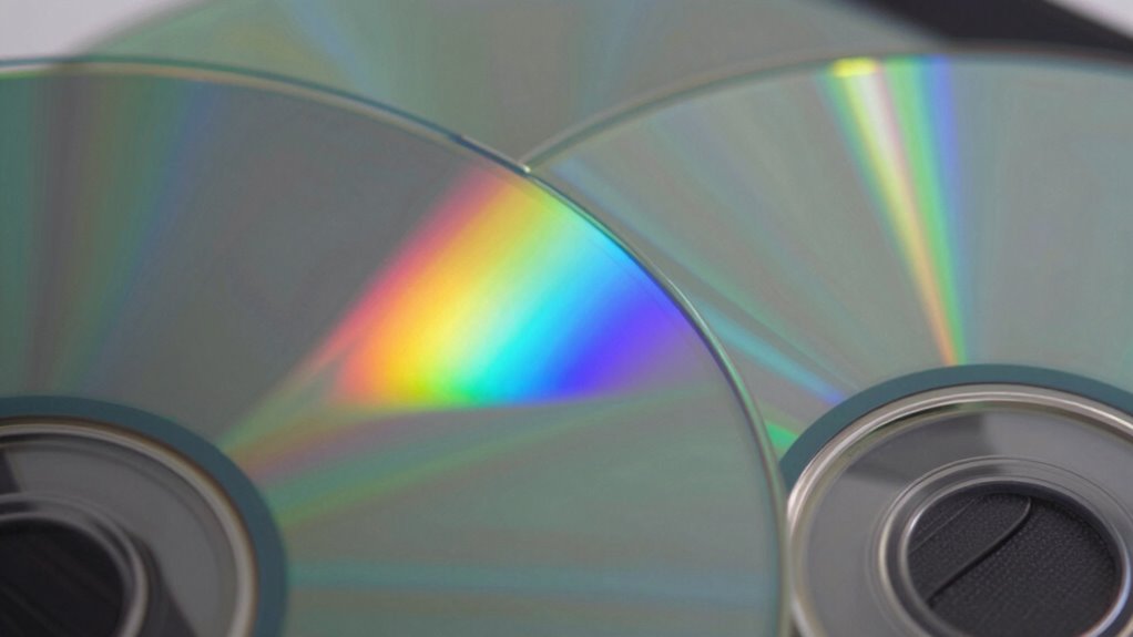 observe rainbow diffraction patterns