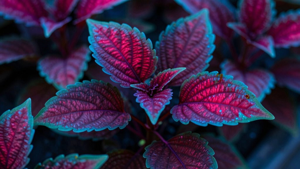 red and blue light effects