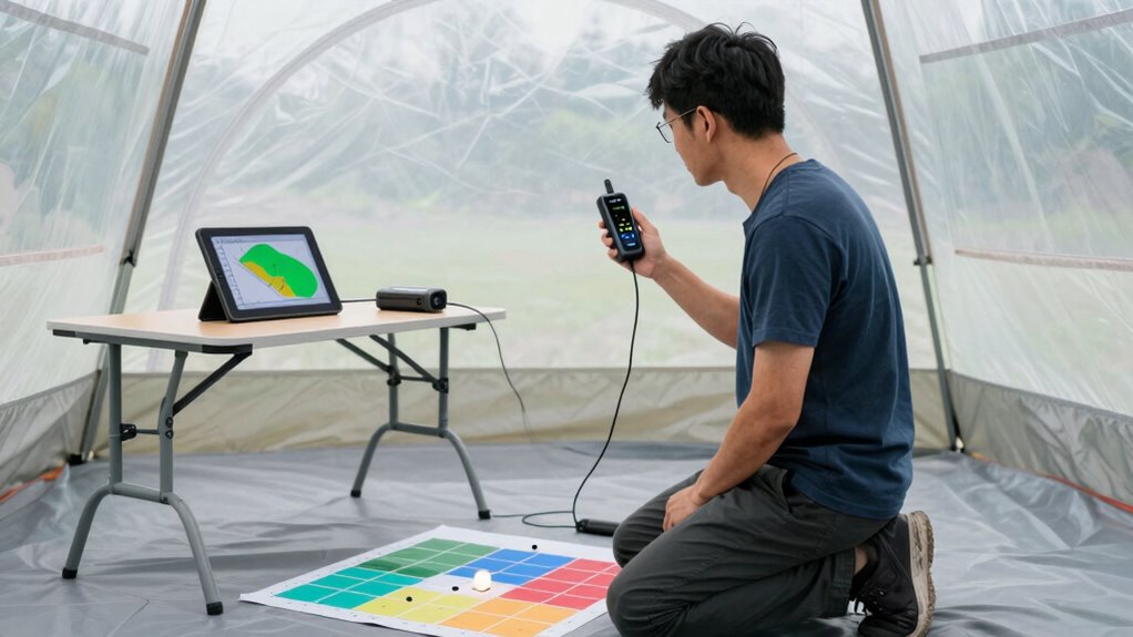 set up accurate light testing