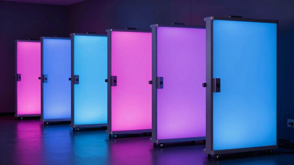 top color viewing booths