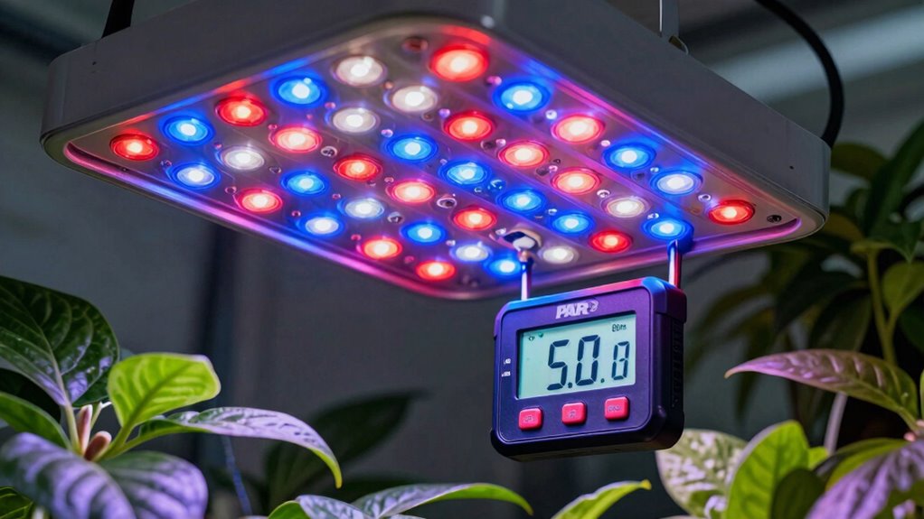 top led grow light meters
