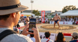 Foreign tourists get a grip on sumo beyond ringside