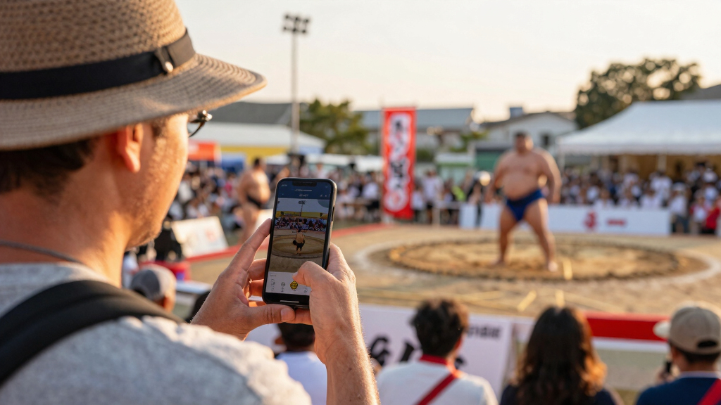 Foreign tourists get a grip on sumo beyond ringside