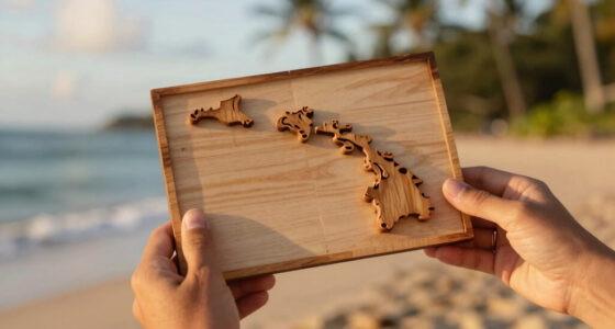 Handmade Hawaiian Islands Map
