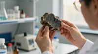 A martian rock has lots of carbon on it, and it's not clear why