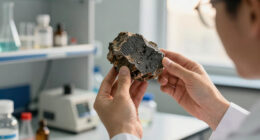 A martian rock has lots of carbon on it, and it's not clear why