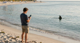 Shark spotted at Point Lookout, beach cleared of swimmers